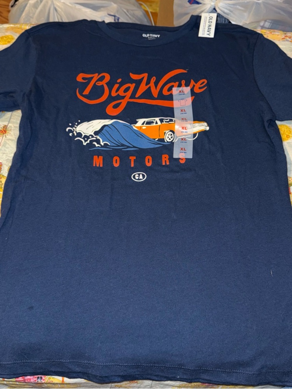 Old Navy Boys Size XL 14 16 New NWT Big Wave Motors Shirt